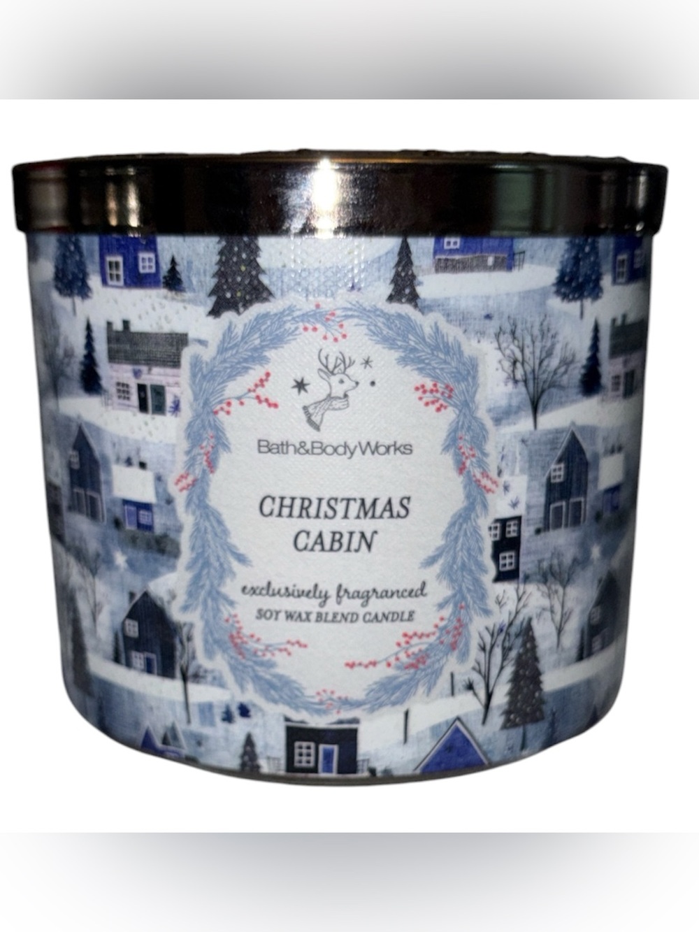 Bath & Body Works White Barn candle 14.5 oz 3 wick new Christmas Cabin